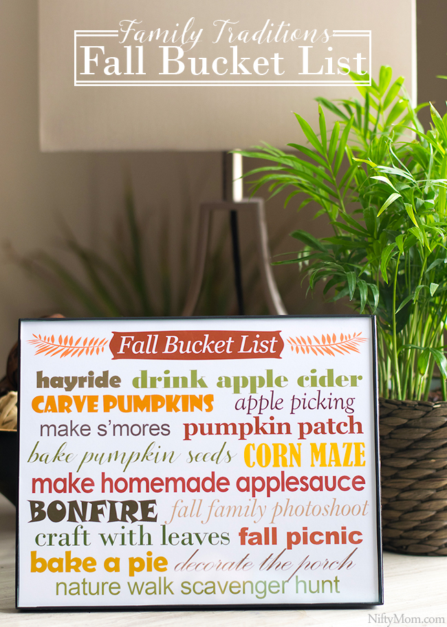 Family Traditions & a Printable Fall Bucket List