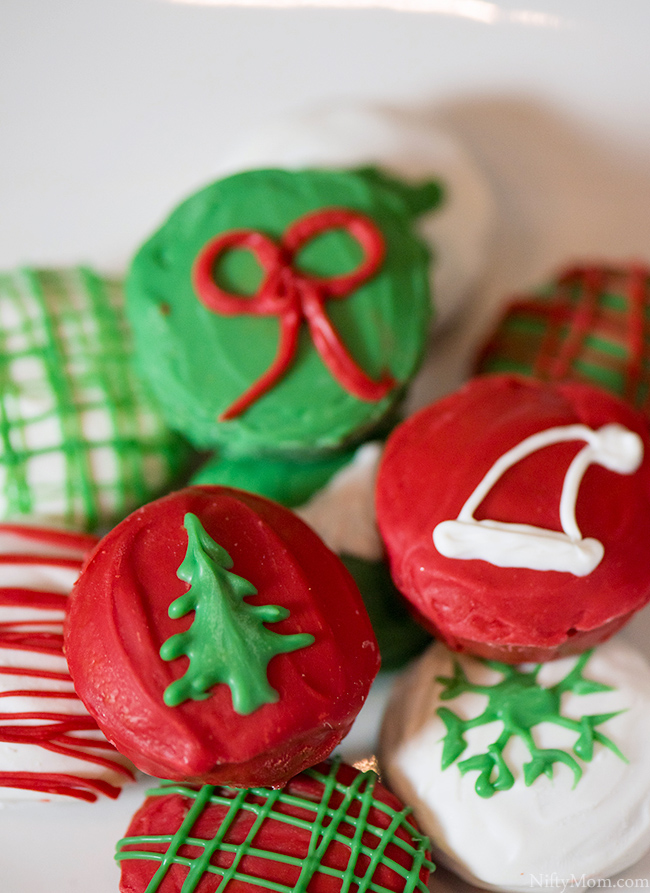 Christmas Candy-Coated Peanut Butter Sandwich Cookies - Something New For Santa