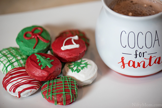 Christmas Candy-Coated Peanut Butter Sandwich Cookies - Something New For Santa