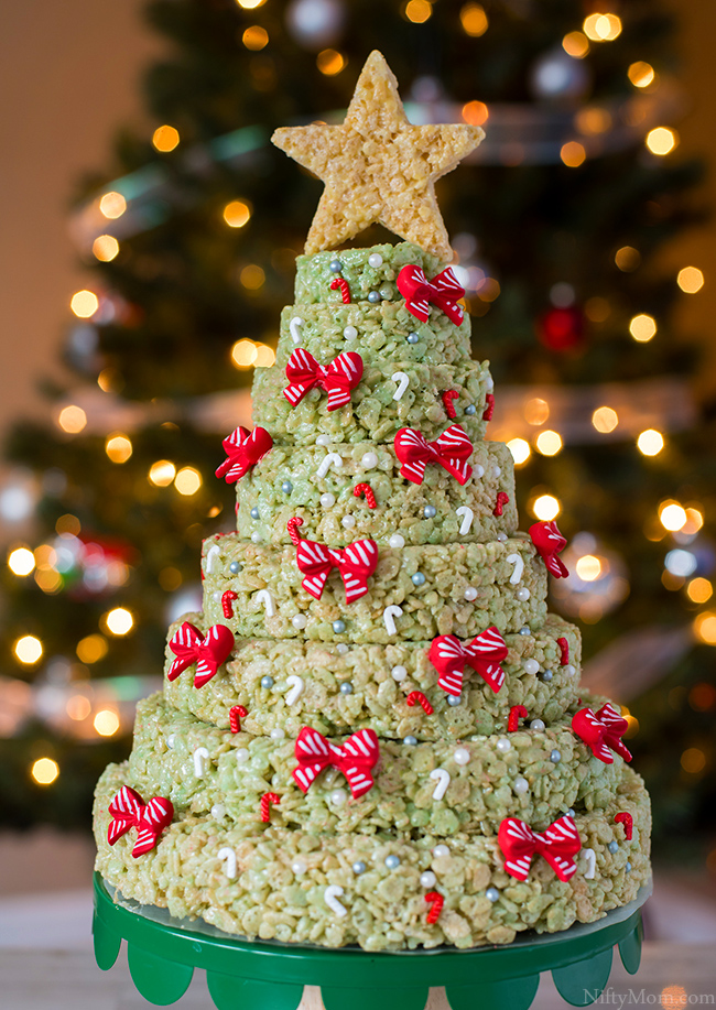 Rice Krispies Christmas Tree Layered Cake