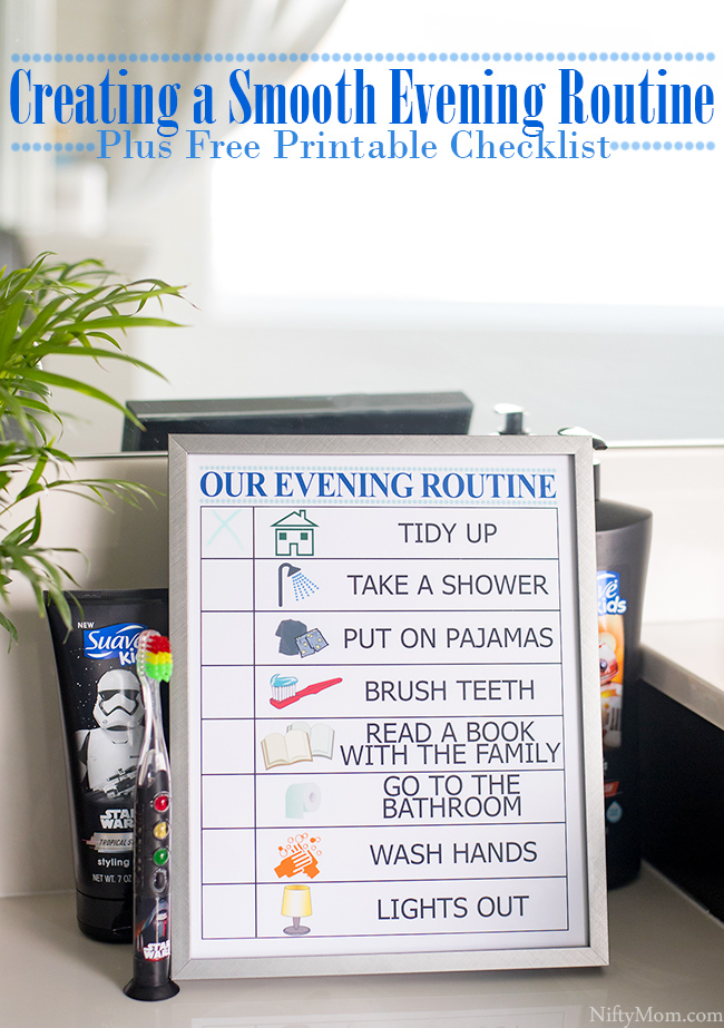 Kid's Evening Routine + Free Printable Checklist