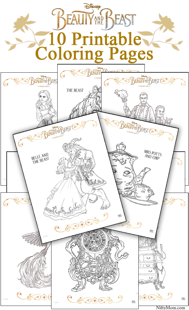 beauty and the beast characters coloring pages chip