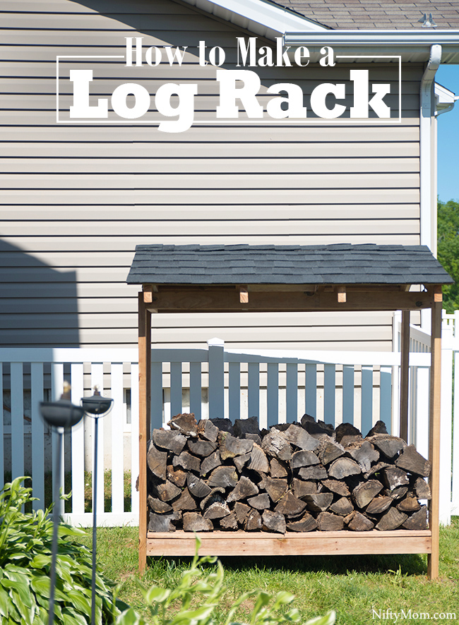 How to make a log rack with a roof