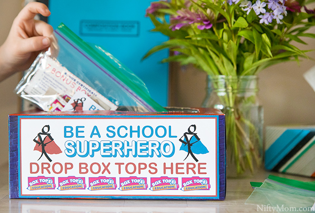 Classroom Box Tops Collection Idea Superhero Theme Printables
