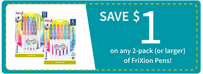 Save $1 on FriXion Pens