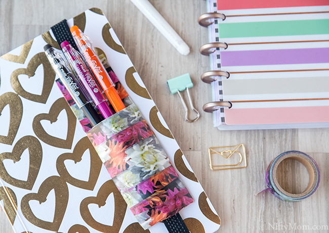 DIY Removable Planner & Notebook Pen Holders – Nifty Mom