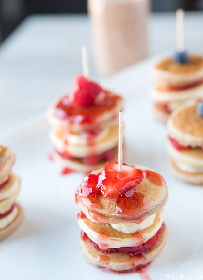 strawberry-banana-mini-pancake-stacks