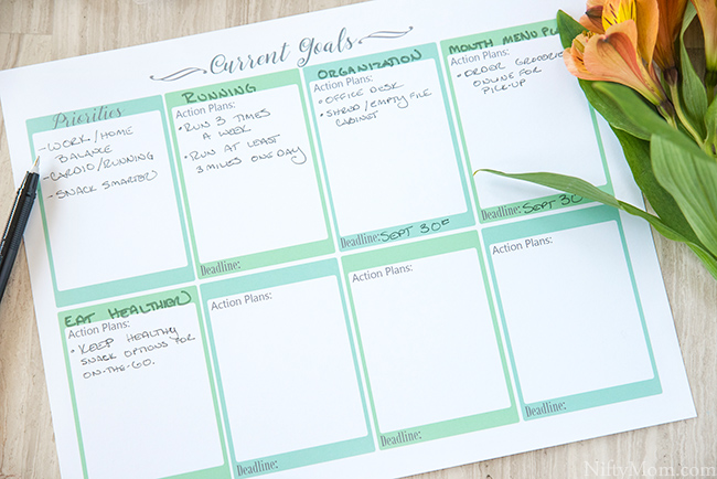 Goal Setting Tips with a FREE Printable Worksheet