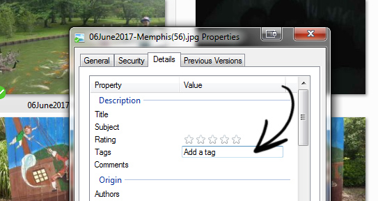 How to add tags and descriptions to pictures on the computer