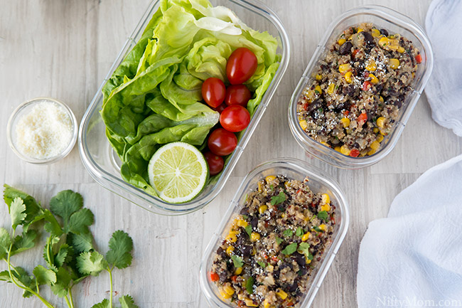 Quinoa & Black Bean Salad {Lettuce Wraps, Side Dish, Meal Prep & More}
