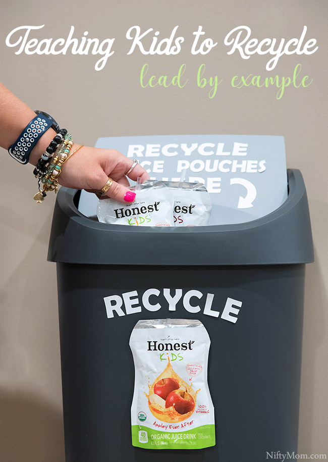 Teaching Kids to Recycle {Lead by Example} - Recycle empty juice pouches. It is free and easy!
