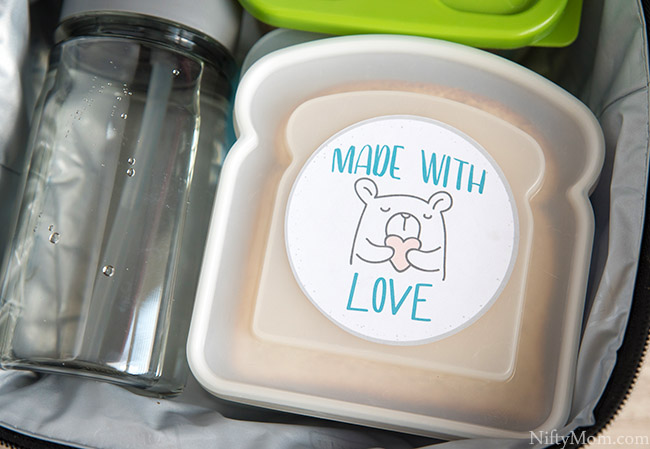 Free Printable 'Made with Love' Lunchbox Stickers