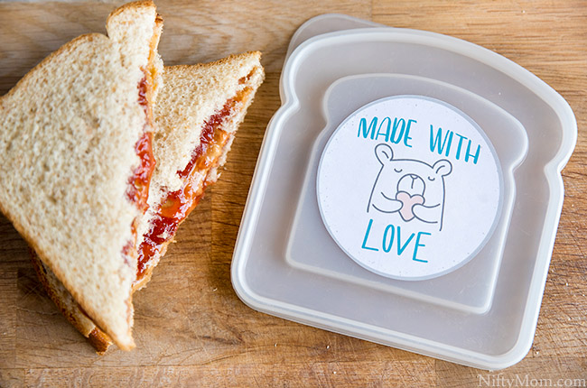 Free Printable 'Made with Love' Lunchbox Stickers