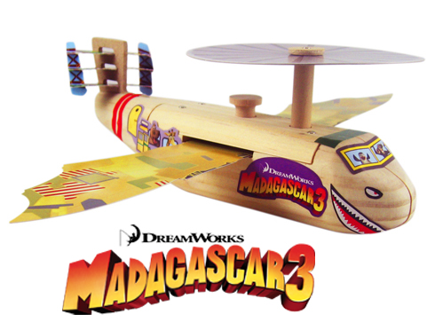 June 9 & 10 Lowes Free Kids Workshop - Madagascar Monkey Powered Plane.
