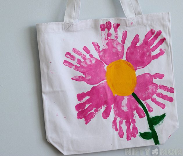 Mother’s Day Gift Idea – Handprint Tote Bags – Nifty Mom