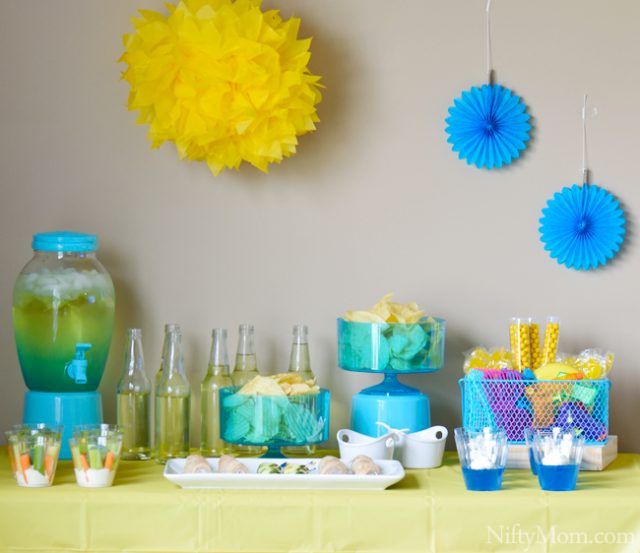 Blue & Yellow Indoor Summer Party Ideas Nifty Mom