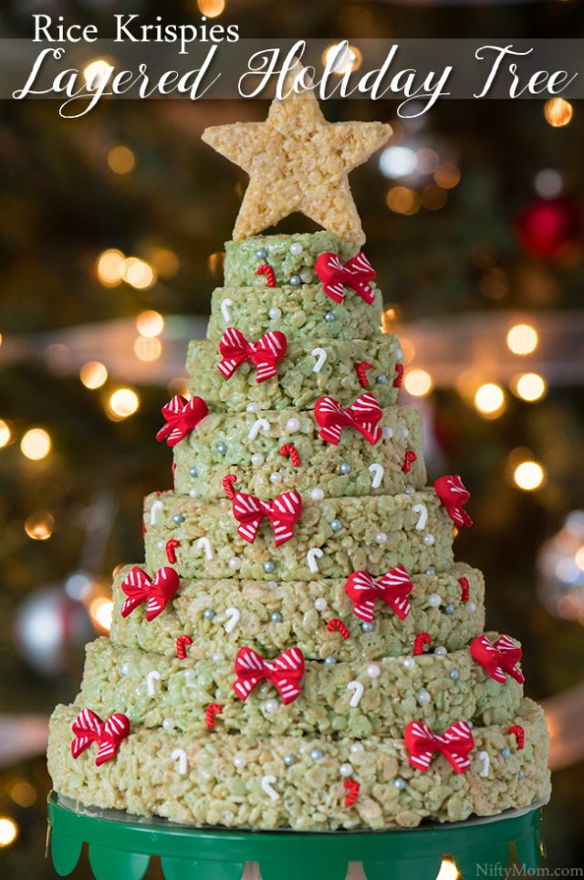 Rice Krispies Layered Holiday Tree Cake – Nifty Mom