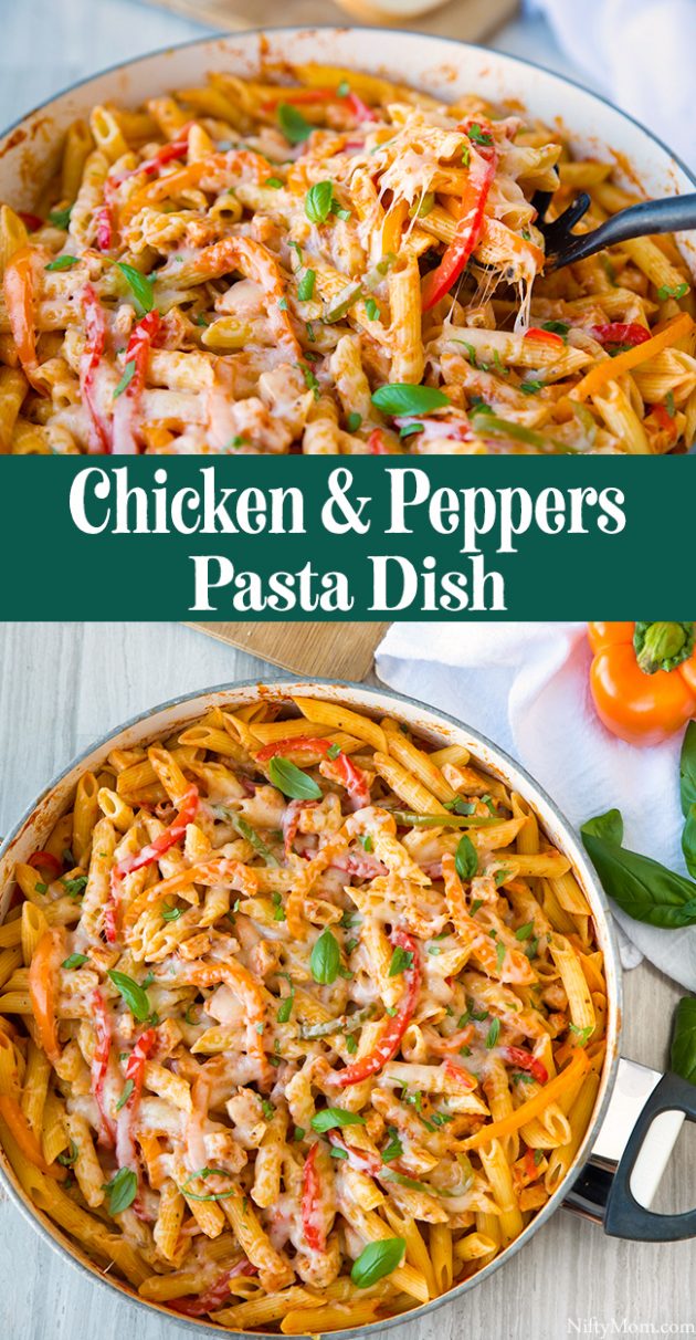 Chicken & Peppers Pasta {Quick & Easy Dinner} – Nifty Mom