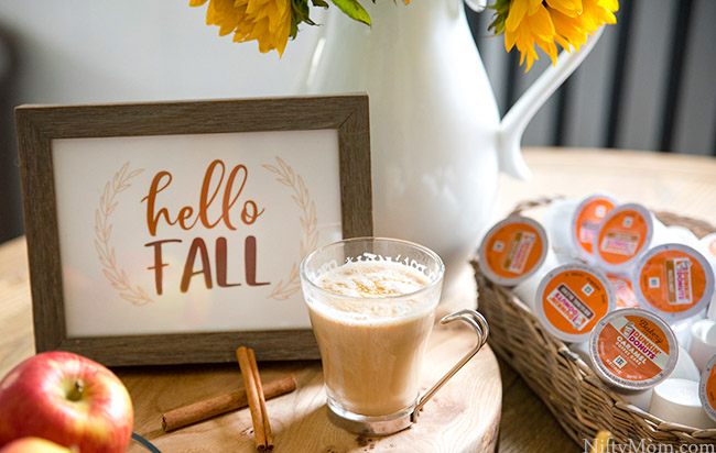 Fall Coffee Bar Ideas {Free 'Hello Fall' Printable Sign}