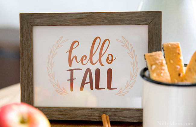 Fall Coffee Bar Ideas {Free 'Hello Fall' Printable Sign}