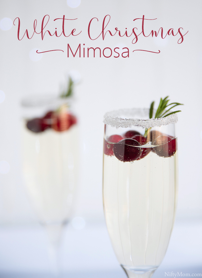 If you are looking for a festive brunch cocktail to kick off Christmas day, this White Christmas Mimosa might just do the trick.
