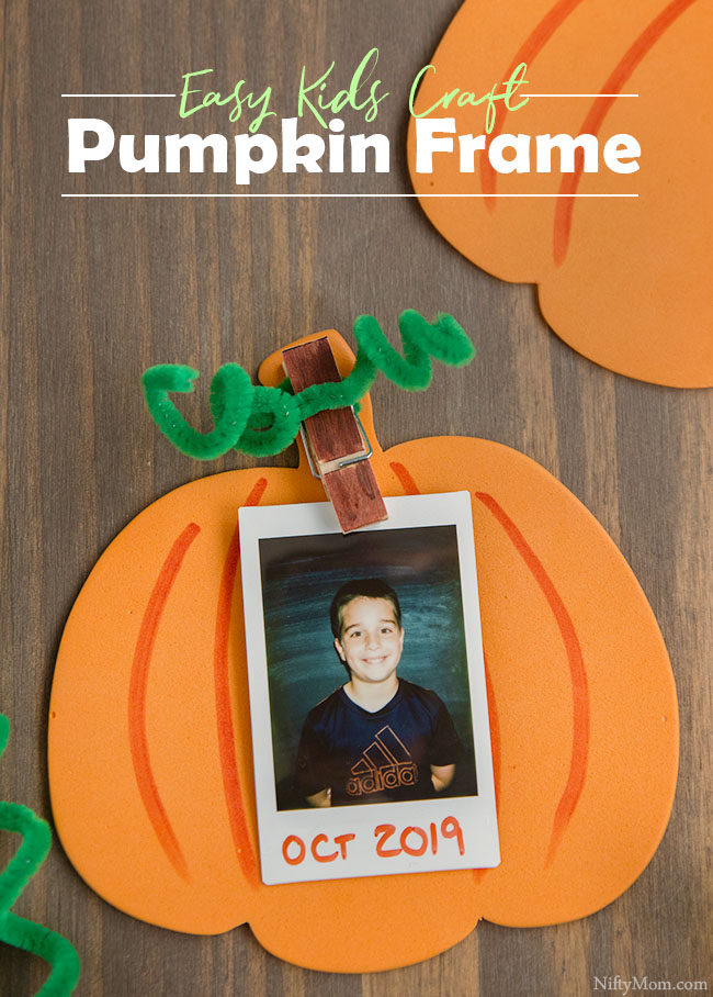 Pumpkin Frame - An Easy Fall or Halloween Kids Classroom Craft Activity