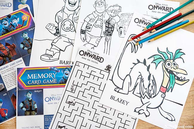 ONWARD Movie Night - Free Printable Activity & Coloring Sheets