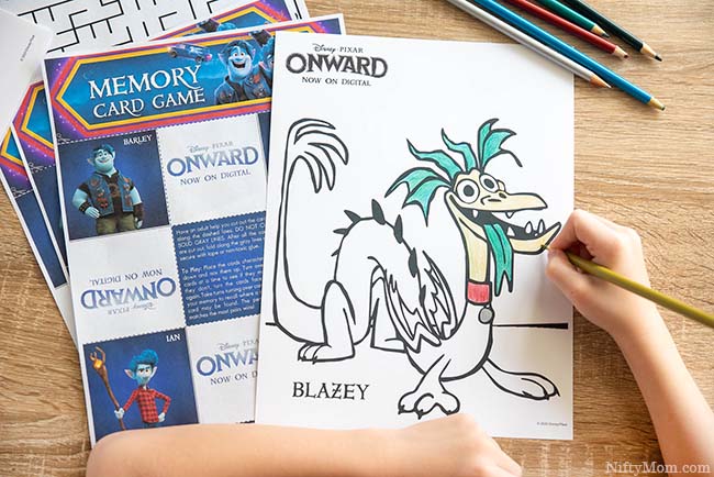 ONWARD Movie Night - Free Printable Activity & Coloring Sheets