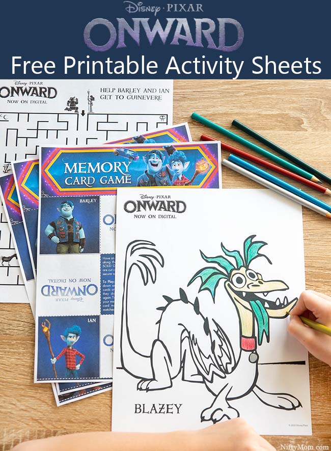 ONWARD Movie Night - Free Printable Activity & Coloring Sheets